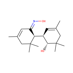 CC1=C/C(=N/O)[C@@H]([C@H]2C=C(C)CC(C)(C)[C@@H]2O)C(C)(C)C1 ZINC000103109012