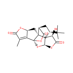 CC1=C2[C@H](C[C@]34[C@H]5C[C@@H](C(C)(C)C)[C@]36[C@@H](OC(=O)[C@@H]6O)O[C@]24OC5=O)OC1=O ZINC000040753053