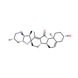 CC1=C2C(=O)[C@H]3[C@@H](CC=C4C[C@@H](O)CC[C@@]43C)[C@@H]2CC[C@]12O[C@@H]1C[C@H](C)CN[C@H]1[C@H]2C ZINC000004098876