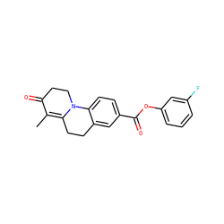 CC1=C2CCc3cc(C(=O)Oc4cccc(F)c4)ccc3N2CCC1=O ZINC000028347946