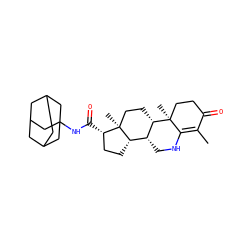 CC1=C2NC[C@@H]3[C@@H]4CC[C@H](C(=O)NC56CC7CC(CC(C7)C5)C6)[C@@]4(C)CC[C@@H]3[C@@]2(C)CCC1=O ZINC000026403913