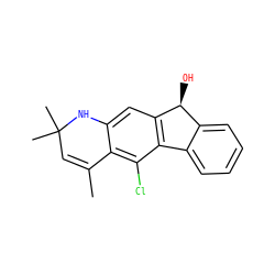 CC1=CC(C)(C)Nc2cc3c(c(Cl)c21)-c1ccccc1[C@@H]3O ZINC000026652727