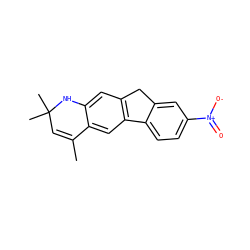 CC1=CC(C)(C)Nc2cc3c(cc21)-c1ccc([N+](=O)[O-])cc1C3 ZINC000024611188