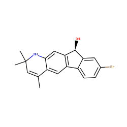 CC1=CC(C)(C)Nc2cc3c(cc21)-c1ccc(Br)cc1[C@@H]3O ZINC000026665063