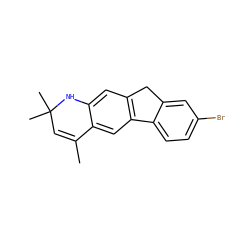 CC1=CC(C)(C)Nc2cc3c(cc21)-c1ccc(Br)cc1C3 ZINC000024611193