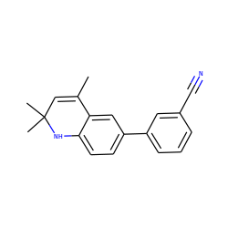 CC1=CC(C)(C)Nc2ccc(-c3cccc(C#N)c3)cc21 ZINC000000007444