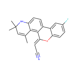 CC1=CC(C)(C)Nc2ccc3c(c21)/C(=C/C#N)Oc1ccc(F)cc1-3 ZINC000013490426