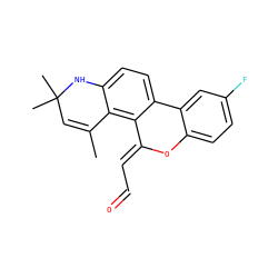 CC1=CC(C)(C)Nc2ccc3c(c21)/C(=C/C=O)Oc1ccc(F)cc1-3 ZINC000013490427