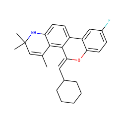 CC1=CC(C)(C)Nc2ccc3c(c21)/C(=C/C1CCCCC1)Oc1ccc(F)cc1-3 ZINC000013490432