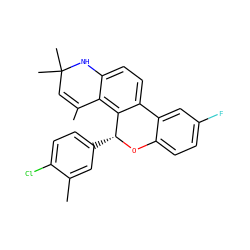 CC1=CC(C)(C)Nc2ccc3c(c21)[C@@H](c1ccc(Cl)c(C)c1)Oc1ccc(F)cc1-3 ZINC000002003450