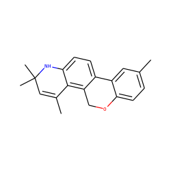 CC1=CC(C)(C)Nc2ccc3c(c21)COc1ccc(C)cc1-3 ZINC000013490443