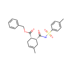 CC1=CC[C@H](C(=O)OCc2ccccc2)[C@H](C(=O)NS(=O)(=O)c2ccc(C)cc2)C1 ZINC000299868624