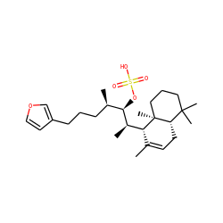 CC1=CC[C@H]2C(C)(C)CCC[C@]2(C)[C@H]1[C@@H](C)[C@H](OS(=O)(=O)O)[C@H](C)CCCc1ccoc1 ZINC000027997277