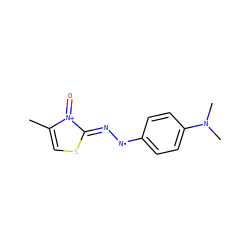 CC1=CSC(=N[N]c2ccc(N(C)C)cc2)[N+]1=O ZINC000377841001