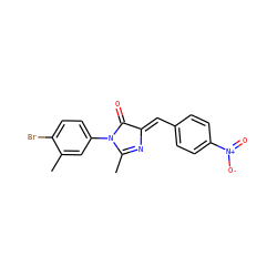 CC1=N/C(=C\c2ccc([N+](=O)[O-])cc2)C(=O)N1c1ccc(Br)c(C)c1 ZINC000005125903