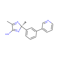 CC1=N[C@@](C)(c2cccc(-c3cccnc3)c2)N=C1N ZINC000095575019