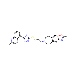 CC1=N[C@@H]2C=C3CCN(CCCSc4nnc(-c5cccc6nc(C)ccc56)n4C)CCC3=C[C@H]2O1 ZINC000045284309