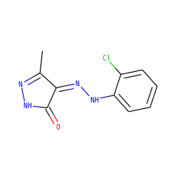 CC1=NNC(=O)/C1=N\Nc1ccccc1Cl ZINC000095082638