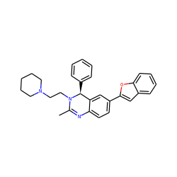 CC1=Nc2ccc(-c3cc4ccccc4o3)cc2[C@H](c2ccccc2)N1CCN1CCCCC1 ZINC000072122957