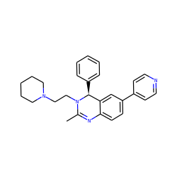 CC1=Nc2ccc(-c3ccncc3)cc2[C@H](c2ccccc2)N1CCN1CCCCC1 ZINC000072123045
