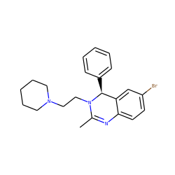 CC1=Nc2ccc(Br)cc2[C@H](c2ccccc2)N1CCN1CCCCC1 ZINC000072123028