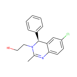 CC1=Nc2ccc(Cl)cc2[C@H](c2ccccc2)N1CCO ZINC000072126082