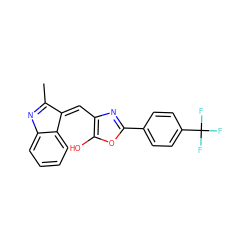 CC1=Nc2ccccc2/C1=C\c1nc(-c2ccc(C(F)(F)F)cc2)oc1O ZINC000018270975