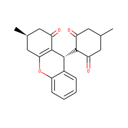 CC1CC(=O)C([C@H]2C3=C(C[C@@H](C)CC3=O)Oc3ccccc32)C(=O)C1 ZINC000101200649