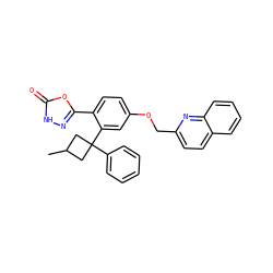 CC1CC(c2ccccc2)(c2cc(OCc3ccc4ccccc4n3)ccc2-c2n[nH]c(=O)o2)C1 ZINC000084759417