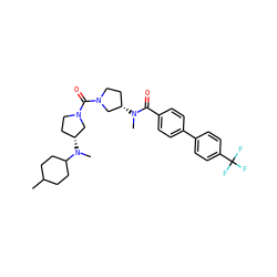CC1CCC(N(C)[C@@H]2CCN(C(=O)N3CC[C@H](N(C)C(=O)c4ccc(-c5ccc(C(F)(F)F)cc5)cc4)C3)C2)CC1 ZINC000036351693