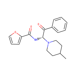 CC1CCN([C@H](NC(=O)c2ccco2)C(=O)c2ccccc2)CC1 ZINC000054333593