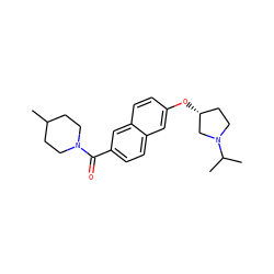CC1CCN(C(=O)c2ccc3cc(O[C@@H]4CCN(C(C)C)C4)ccc3c2)CC1 ZINC000043018798