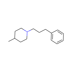 CC1CCN(CCCc2ccccc2)CC1 ZINC000013586931