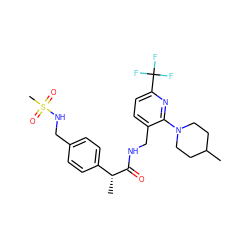 CC1CCN(c2nc(C(F)(F)F)ccc2CNC(=O)[C@H](C)c2ccc(CNS(C)(=O)=O)cc2)CC1 ZINC000169703314