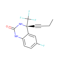 CCC#C[C@]1(C(F)(F)F)NC(=O)Nc2ccc(F)cc21 ZINC000005964740