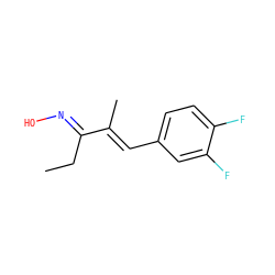 CCC(=N\O)/C(C)=C/c1ccc(F)c(F)c1 ZINC000140856373