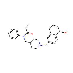 CCC(=O)N(CC1CCN(Cc2ccc3c(c2)CCC[C@@H]3O)CC1)c1ccccc1 ZINC000473119857