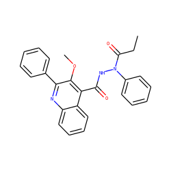 CCC(=O)N(NC(=O)c1c(OC)c(-c2ccccc2)nc2ccccc12)c1ccccc1 ZINC000036311295