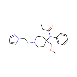 CCC(=O)N(c1ccccc1)C1(COC)CCN(CCn2cccn2)CC1 ZINC000000603904