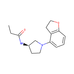 CCC(=O)N[C@@H]1CCN(c2cccc3c2CCO3)C1 ZINC000013587862