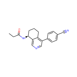 CCC(=O)N[C@H]1CCCc2c(-c3ccc(C#N)cc3)cncc21 ZINC000205705553