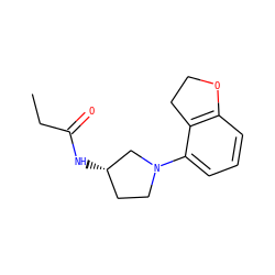 CCC(=O)N[C@H]1CCN(c2cccc3c2CCO3)C1 ZINC000013587866