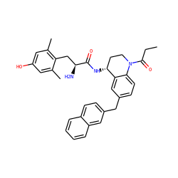 CCC(=O)N1CC[C@@H](NC(=O)[C@@H](N)Cc2c(C)cc(O)cc2C)c2cc(Cc3ccc4ccccc4c3)ccc21 ZINC000653884629