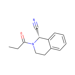 CCC(=O)N1CCc2ccccc2[C@H]1C#N ZINC000000477291