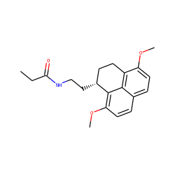 CCC(=O)NCC[C@@H]1CCc2c(OC)ccc3ccc(OC)c1c23 ZINC000013834444