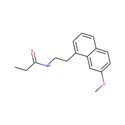 CCC(=O)NCCc1cccc2ccc(OC)cc12 ZINC000013650487