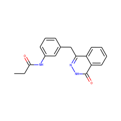 CCC(=O)Nc1cccc(Cc2n[nH]c(=O)c3ccccc23)c1 ZINC000028524477