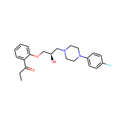 CCC(=O)c1ccccc1OC[C@H](O)CN1CCN(c2ccc(F)cc2)CC1 ZINC000096941801