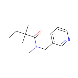 CCC(C)(C)C(=O)N(C)Cc1cccnc1 ZINC000171264726