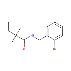 CCC(C)(C)C(=O)NCc1ccccc1Br ZINC000054403215